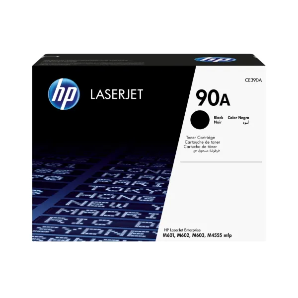 HP 90A (CE390A) LaserJet M4555 MFP, Enterprise 600 M601, M602, M603 Black Original LaserJet Toner Cartridge (10,000 Yield)