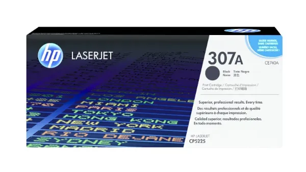 HP 307A (CE740A) Color LaserJet CP5225 Black Original LaserJet Toner Cartridge (7,000 Yield)