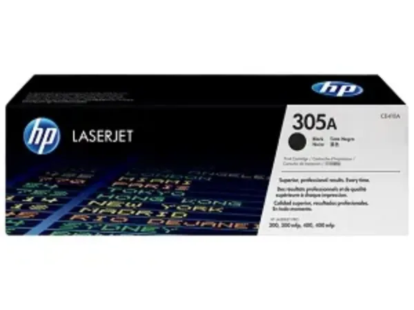 HP 305A (CE410A) Color LaserJet Pro 300 MFP M375nw, Pro 400 M451, Pro 400 MFP M475 Black Original LaserJet Toner Cartridge (2,090 Yield)