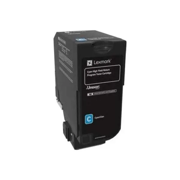 Lexmark CS725 High Yield Cyan Return Program Toner Cartridge (12,000 Yield)