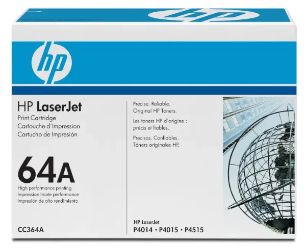 HP 64A (CC364A) LaserJet P4014, P4015, P4515 Black LaserJet Toner Cartridge (10,000 Yield)