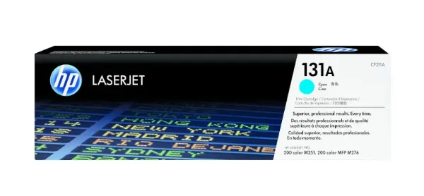 HP 131A (CF211A) LaserJet Pro 200 Color M251, M276 Cyan Original LaserJet Toner Cartridge (1,800 Yield)