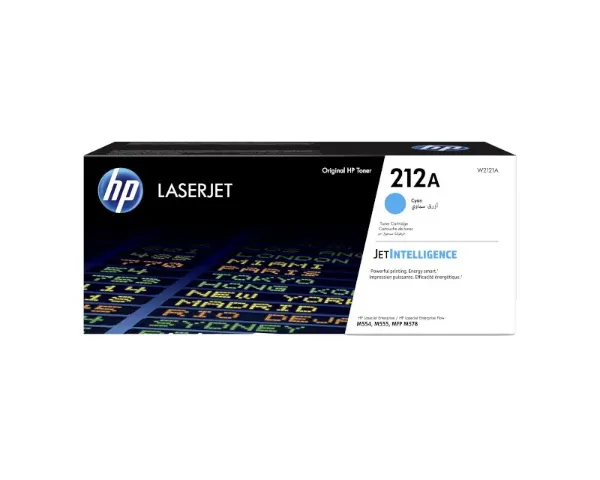 HP 212A (W2121A) Color LaserJet M554, M555, M578 Cyan Toner Cartridge (4,500 Yield)