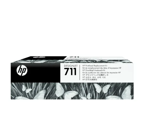 HP 711 (C1Q10A) Printhead Replacement Kit (Includes Printhead Assembly and 4 Ink Cartridges)